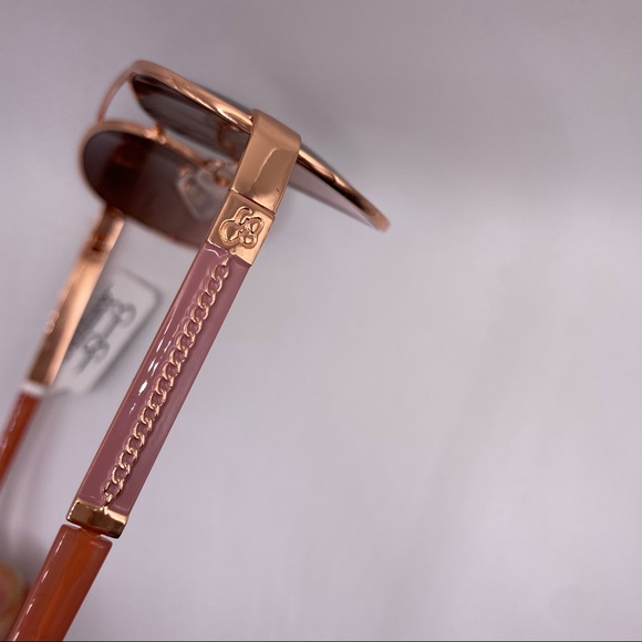 NWT Jessica Simpson Pink & Gold Aviator style Sunglasses - Picture 4 of 8